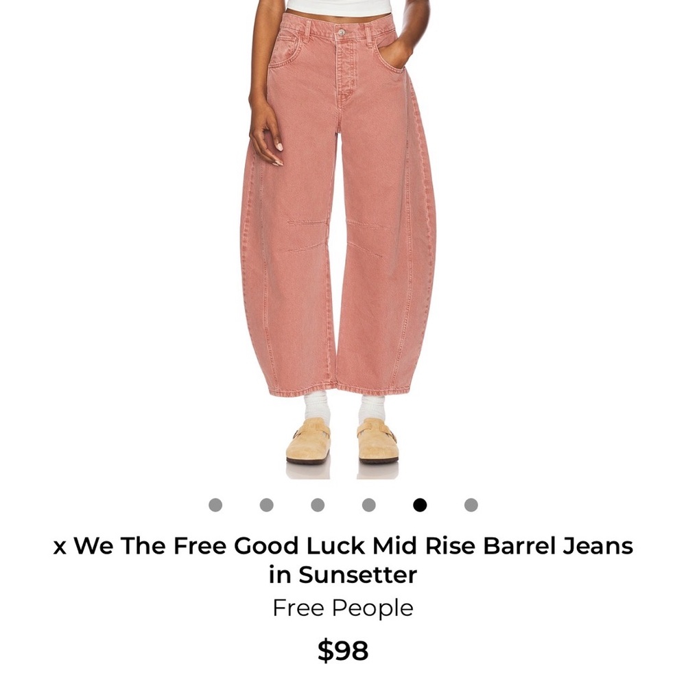 Pink Wide-Leg Jeans